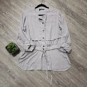 Obakki Wool Blend Button Front Tunic Sz S